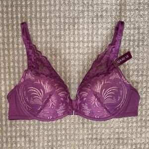 Adore Me Plum Lace Bra